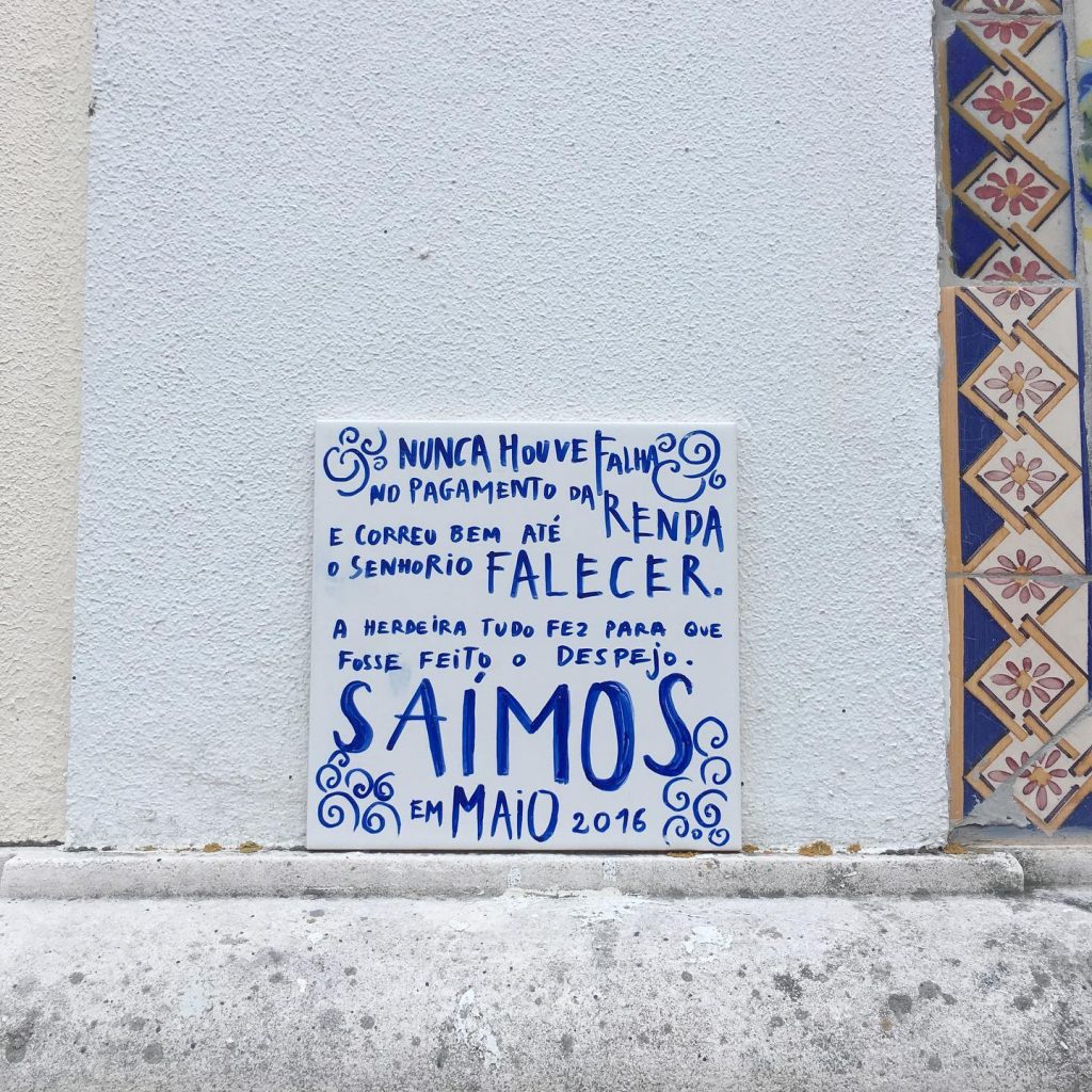 Perdi a Casa Festival HabitACÇÃO #stopdespejo azulejo